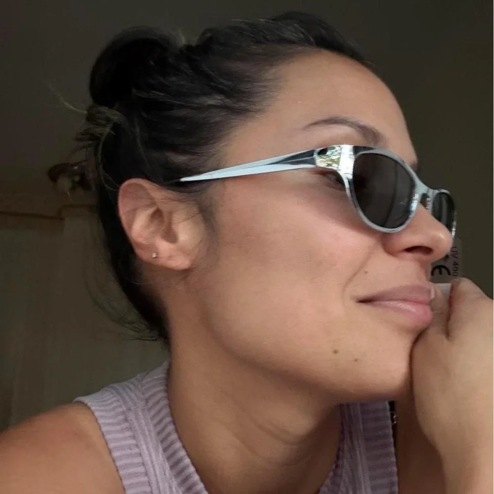Vintage y2k (2001) black and silver sunglasses